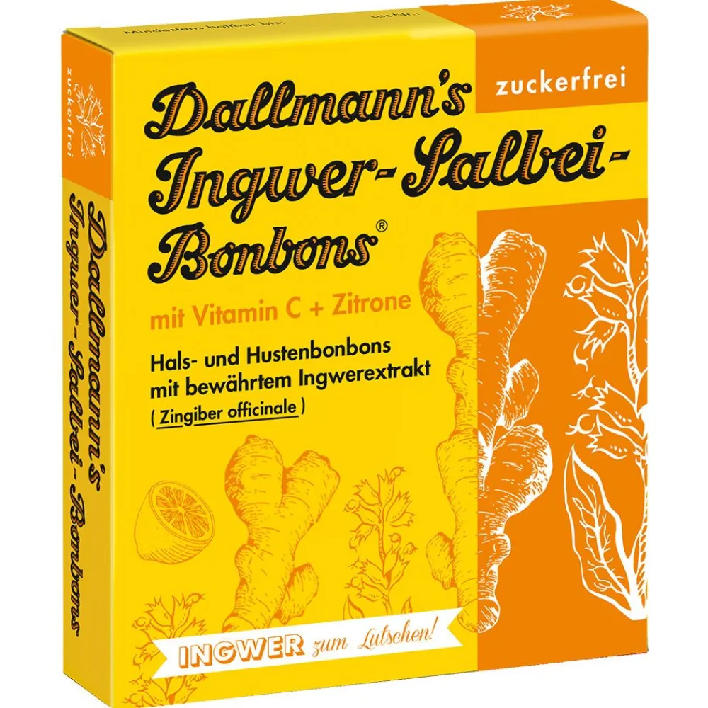 Dallmanns Ingwer-Salbei-Bonbons zuckerfrei| Discount