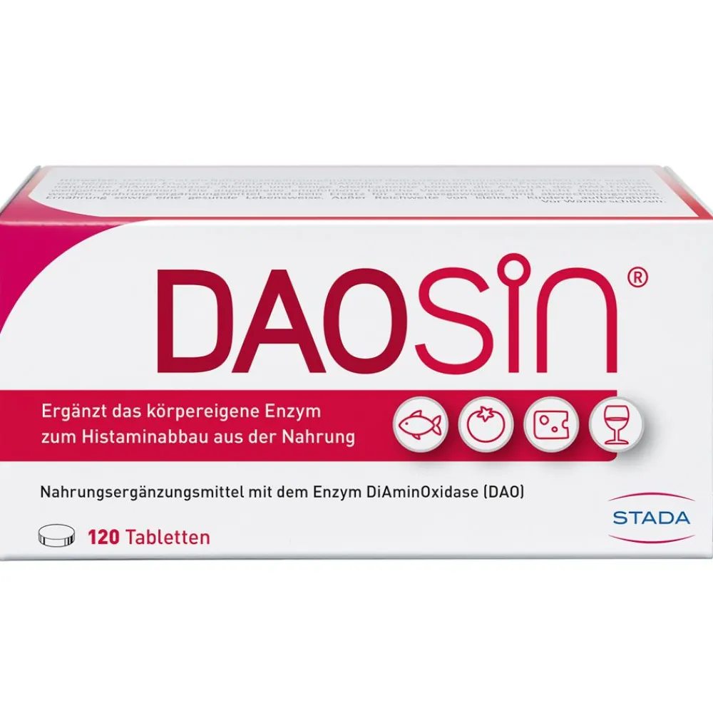 ® Tabletten zur Ergänzung des körpereigenen DAO-Enzyms zum Histaminabbau aus der Nahrung>Daosin