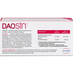 ® Tabletten zur Ergänzung des körpereigenen DAO-Enzyms zum Histaminabbau aus der Nahrung>Daosin
