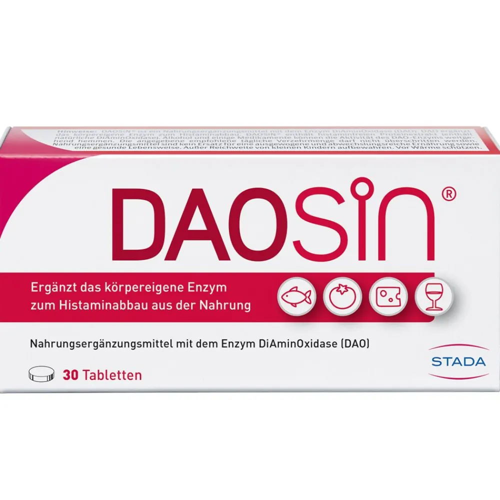 ® Tabletten zur Ergänzung des körpereigenen DAO-Enzyms zum Histaminabbau aus der Nahrung|Daosin