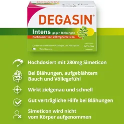 DEGASIN® Intens 280mg gegen Blähungen und Völlegefühl> Online