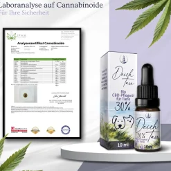 Deichtau Bio CBD Öl 30% für Hund & Katze - CBD-Hanföl-Tropfen – Echtes Cannabisöl - Deutsche Marke><noscript><img width=