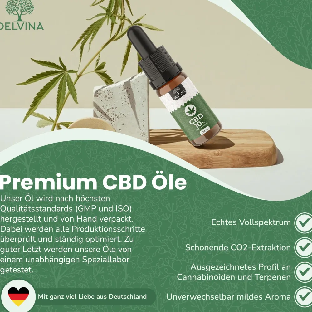 Delvina CBD Öl 10% Vollspektrum| Online