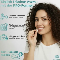 Delvina Mundflora PRO - Lutschtabletten gegen Mundgeruch (Minzgeschmack)> Discount