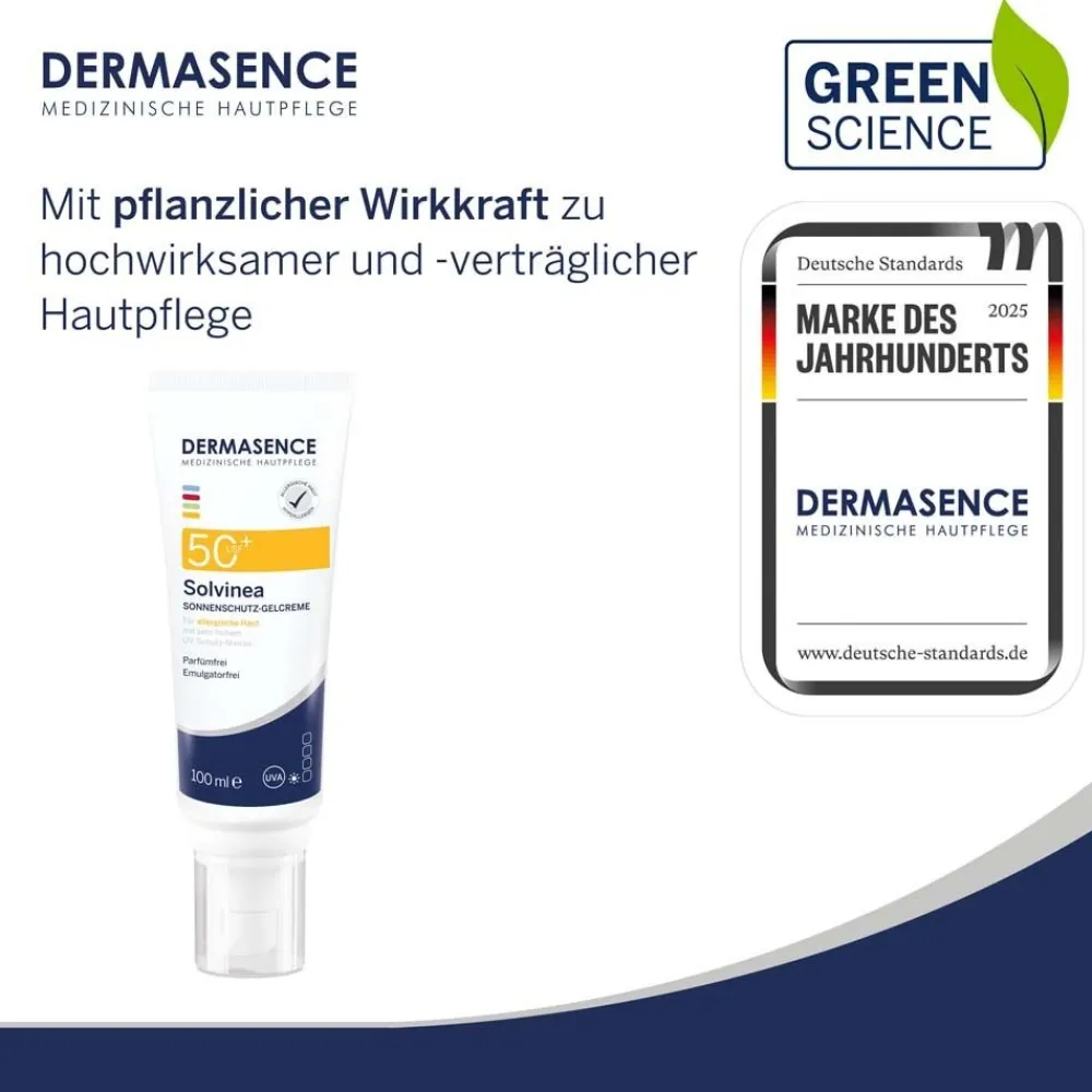 Dermasence Solvinea Sonnenschutz-Gelcreme LSF 50+|