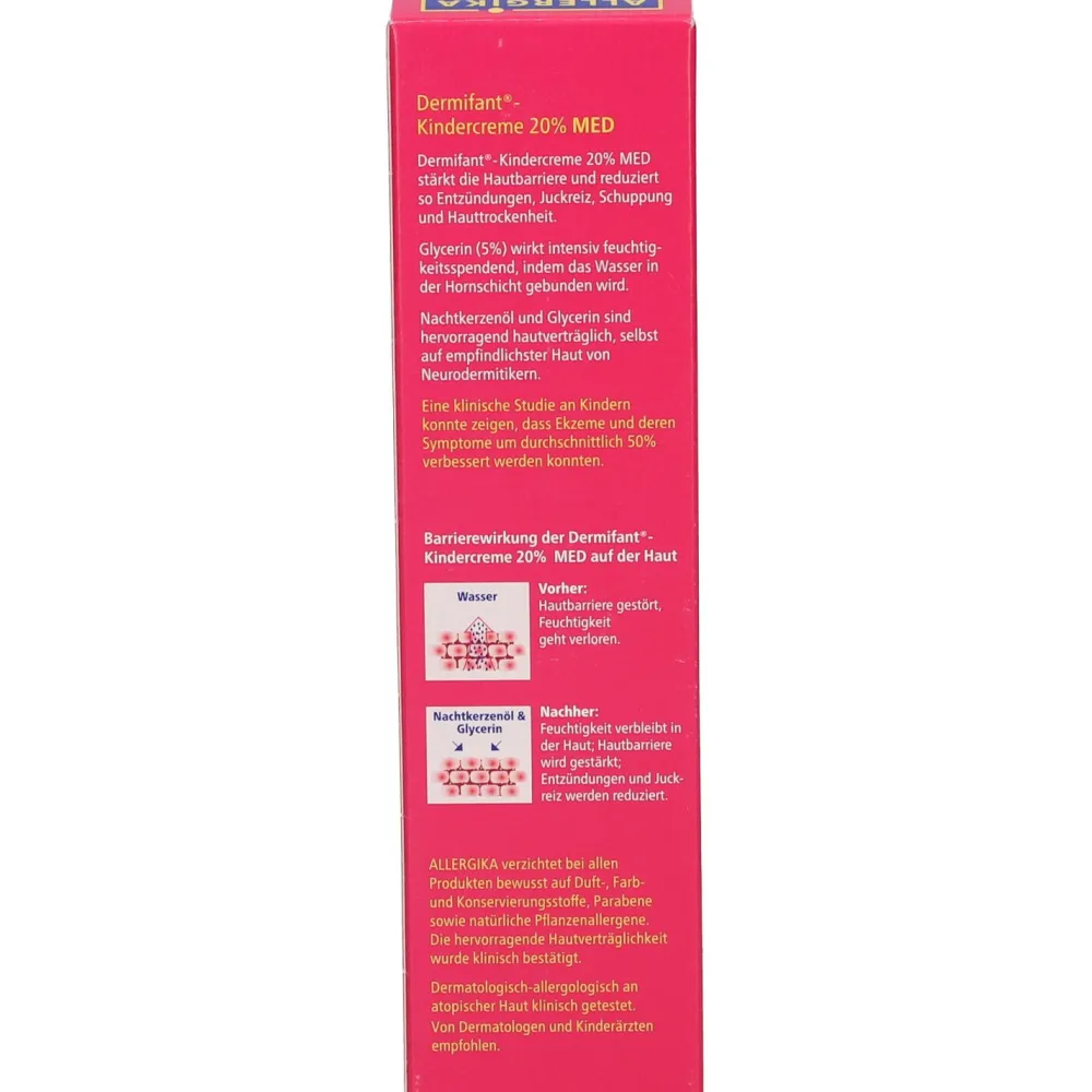 Dermifant® Kindercreme 20% MED - Kortisonfreie Behandlung trockener Ekzeme bei Babys und Kindern| New