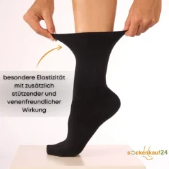 Diabetiker Socken mit Komfortbund ohne Gummi & ohne Naht für Damen und Herren 10 Paar|sockenkauf24 Best
