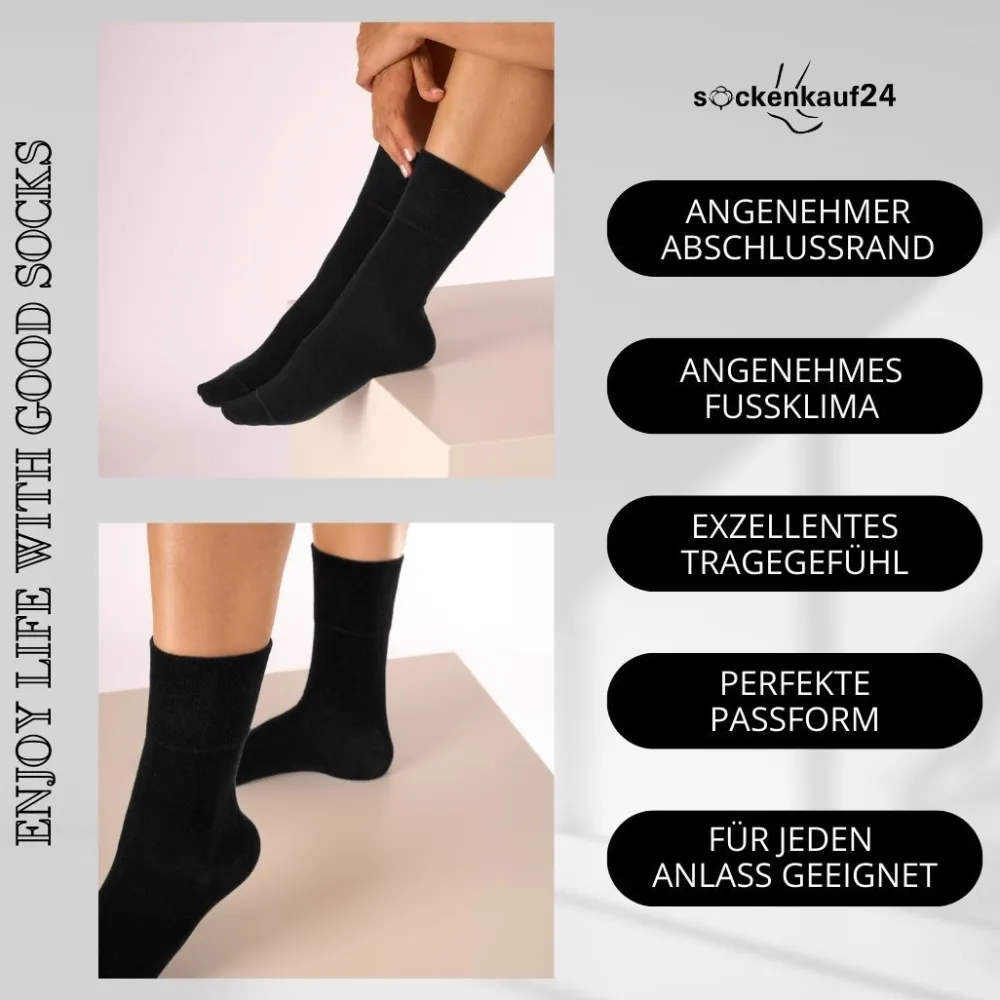 Diabetiker Socken mit Komfortbund und ohne Naht aus 97% Baumwolle für Damen und Herren>sockenkauf24 Discount