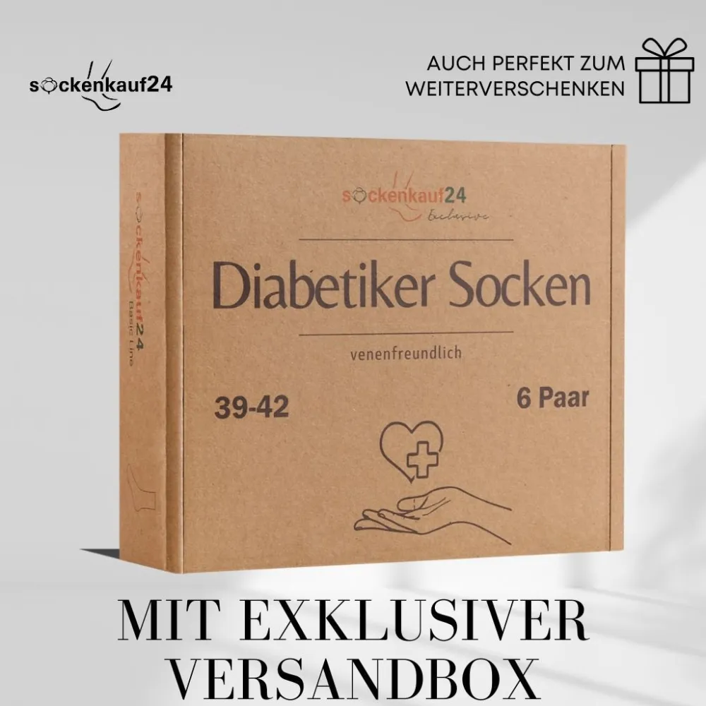 Diabetiker Socken mit Komfortbund und ohne Naht aus 97% Baumwolle für Damen und Herren>sockenkauf24 Discount