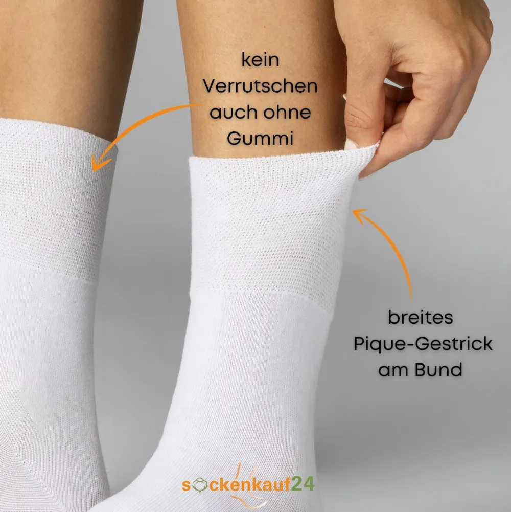 Diabetiker Socken ohne Gummi & ohne Naht aus 97% Baumwolle für Damen und Herren|sockenkauf24 Sale