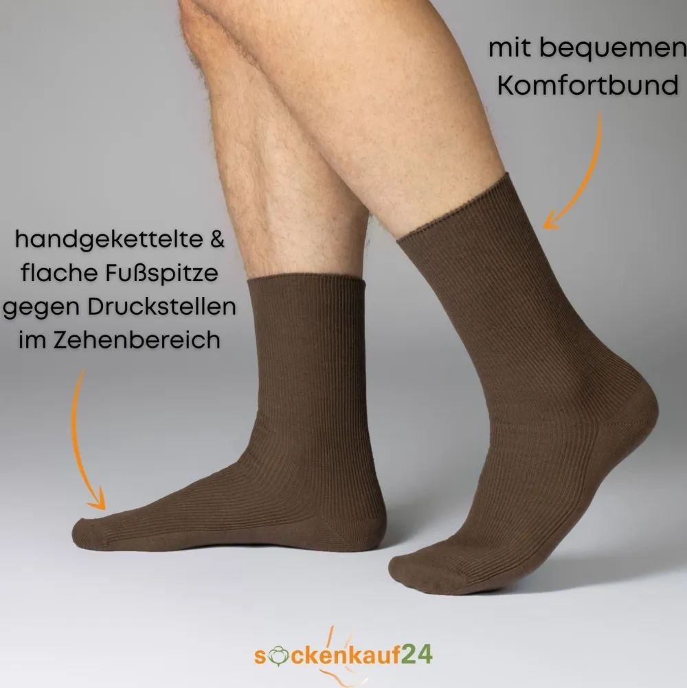 Diabetiker Socken ohne Gummi aus 100% Baumwolle>sockenkauf24 Clearance