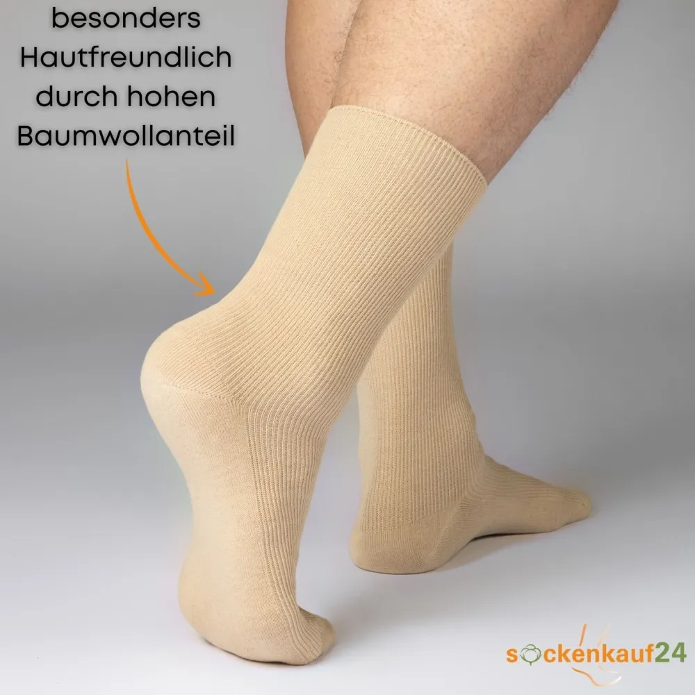 Diabetiker Socken ohne Gummi aus 100% Baumwolle>sockenkauf24 Clearance
