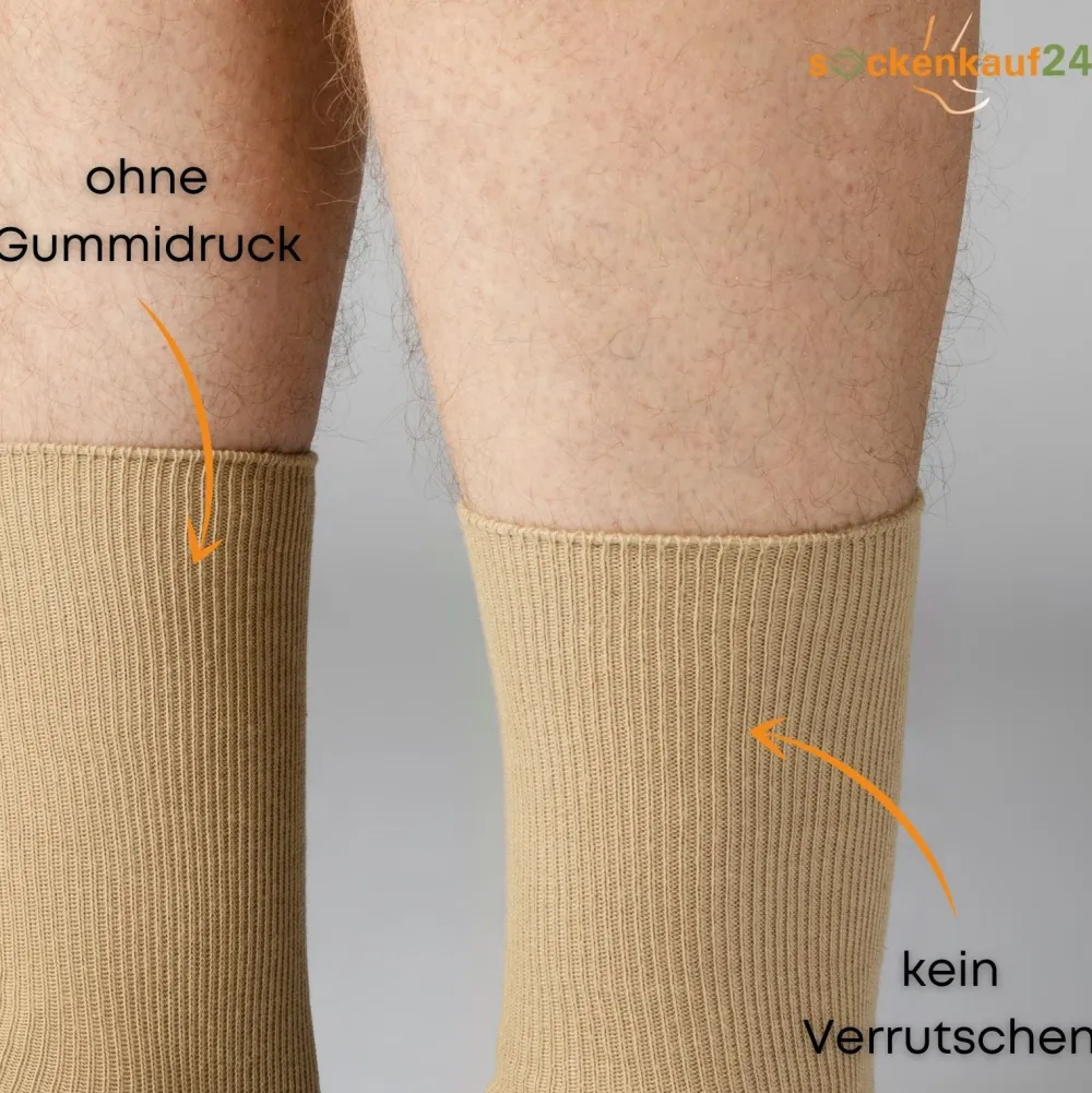 Diabetiker Socken ohne Gummi aus 100% Baumwolle>sockenkauf24 Clearance