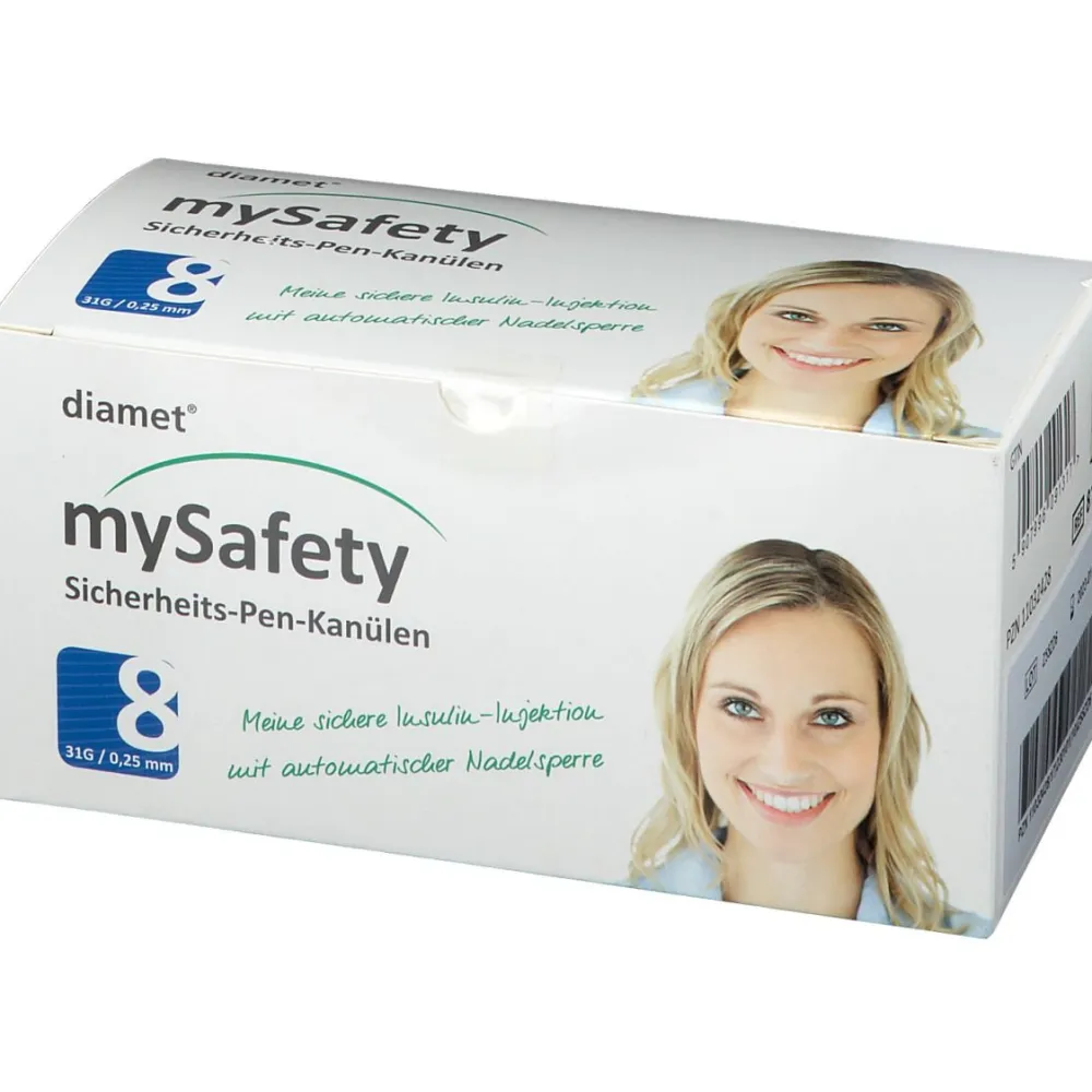 diamet® mySafety Sicherheits-Pen-Kanüle 31 G 0,25 mm x 8 mm| Outlet