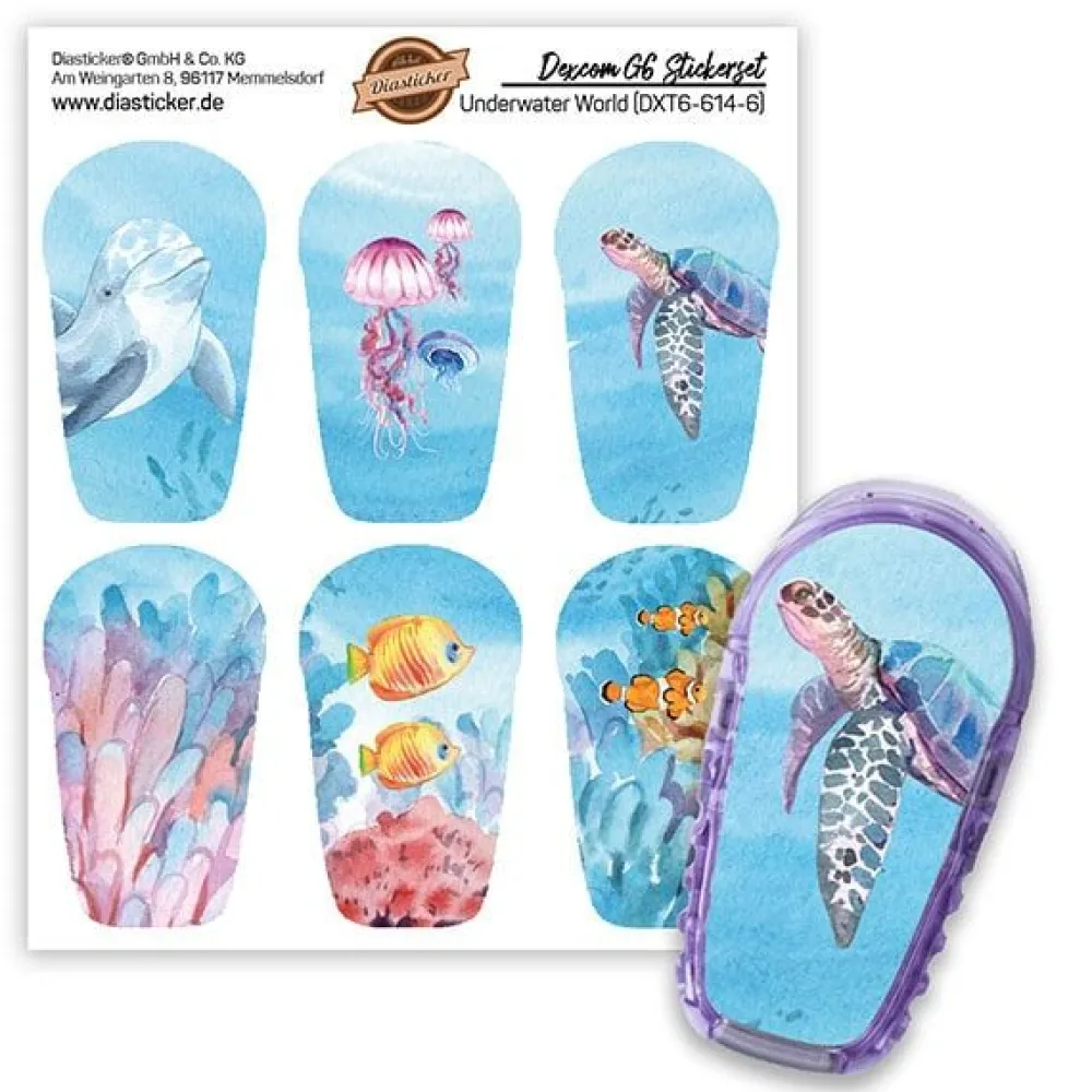 Diasticker® Dexcom G6 Stickerset "Underwater World"> Hot