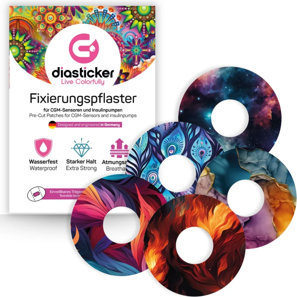 Diasticker® Freestyle Libre 3 / 3 Plus Fixiertapes "Mix-Paket Colorful"> Clearance