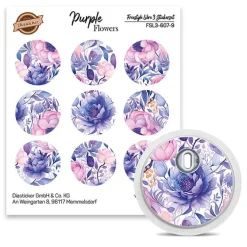Diasticker® FreeStyle Libre 3 / 3 Plus Sticker "Purple Flowers"> Best