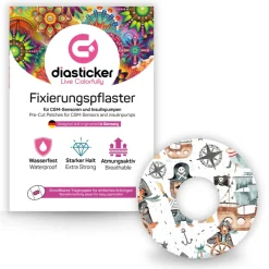 Diasticker® Freestyle Libre 3 / 3 Plus Fixiertapes "Ahoy Pirates"| Sale