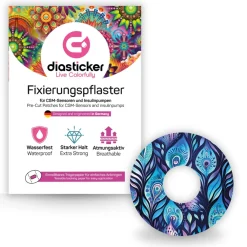 Diasticker® Freestyle Libre 3 / 3 Plus Fixiertapes "Batik Peacock"> New