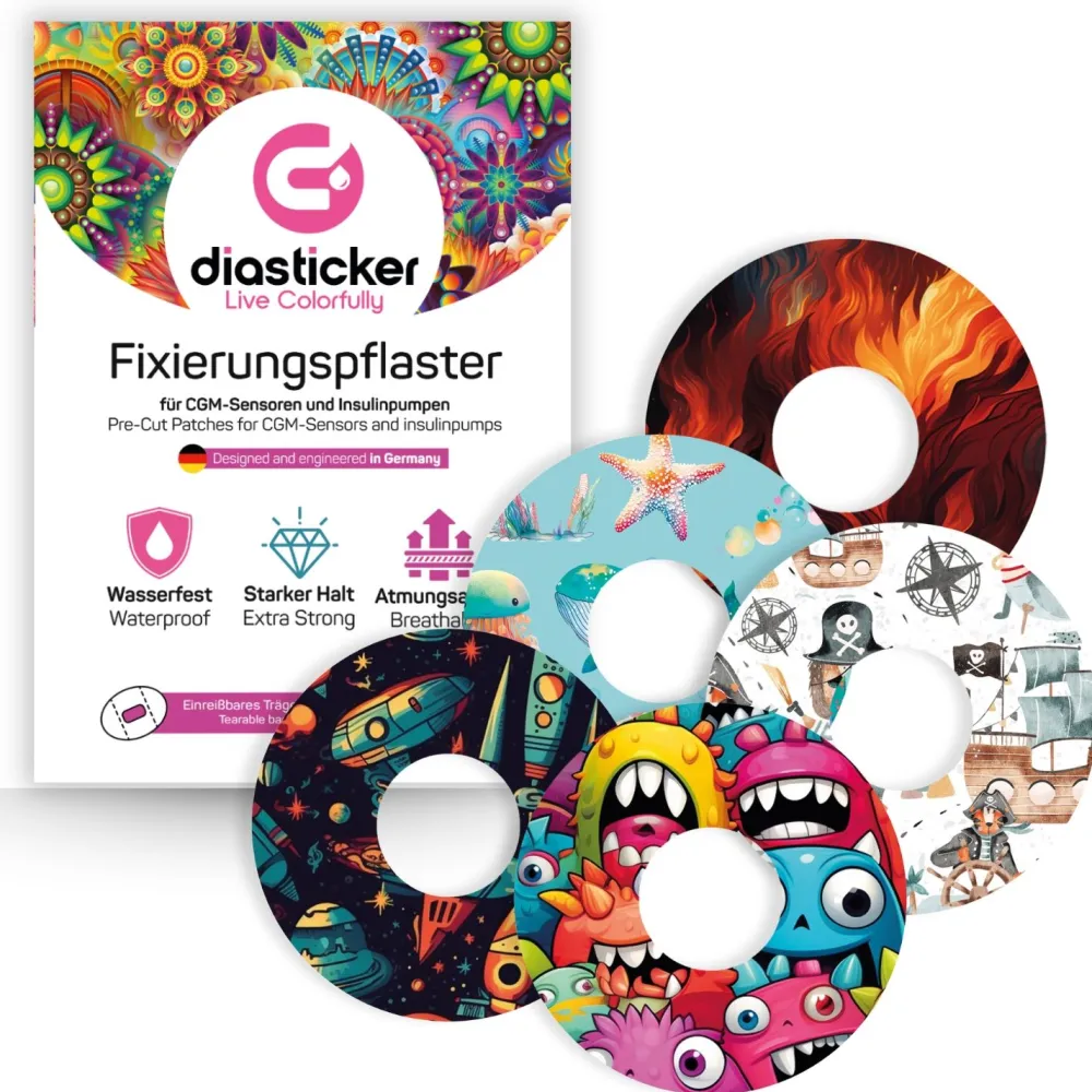 Diasticker® Freestyle Libre 3 / 3 Plus Fixiertapes "Mix-Paket Playtime"| Clearance