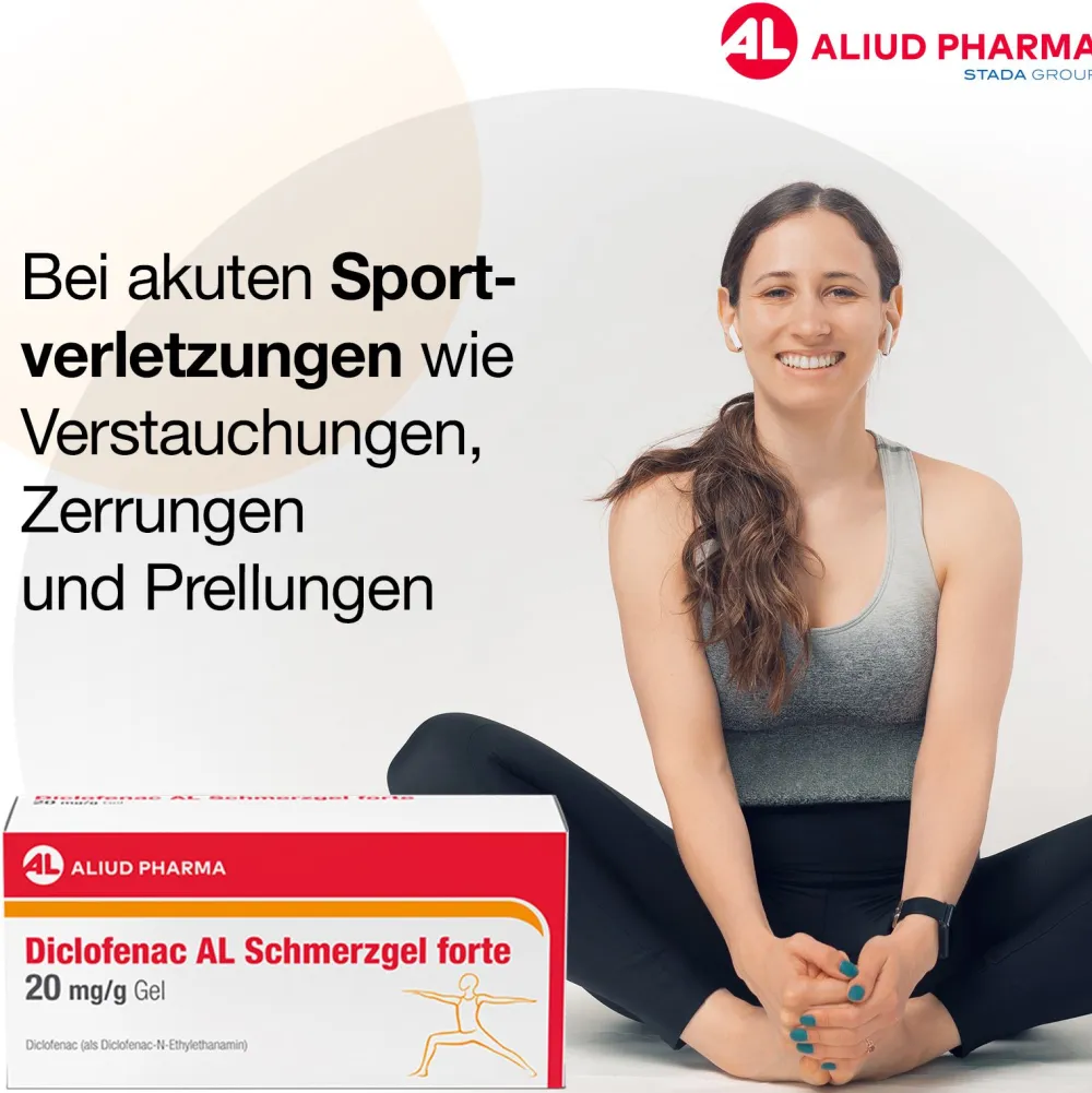 Diclofenac AL Schmerzgel forte 20 mg / g bei akutem Bewegungsschmerz nach stumpfem Trauma>
