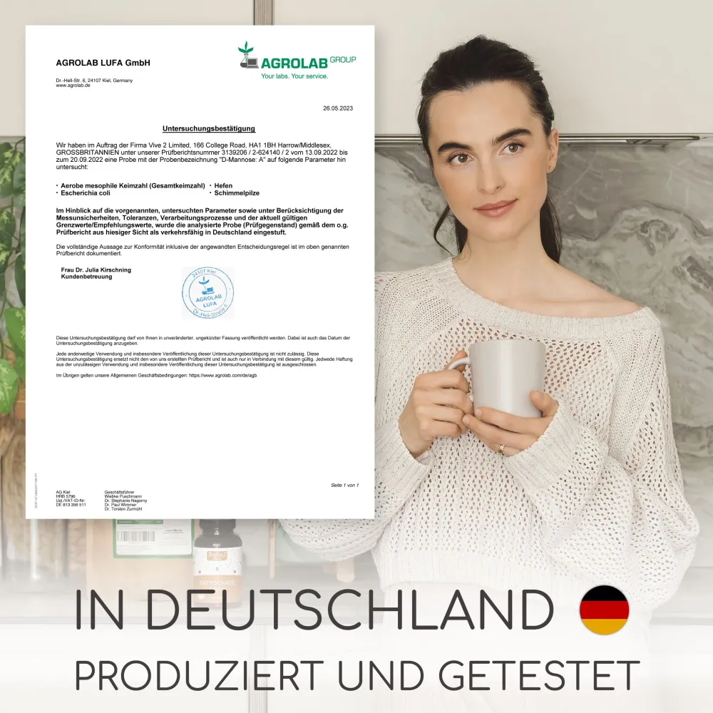 D-Mannose Pulver 250g, Natürlich und Vegan, 125 Tage Versorgung ->Raibu Online