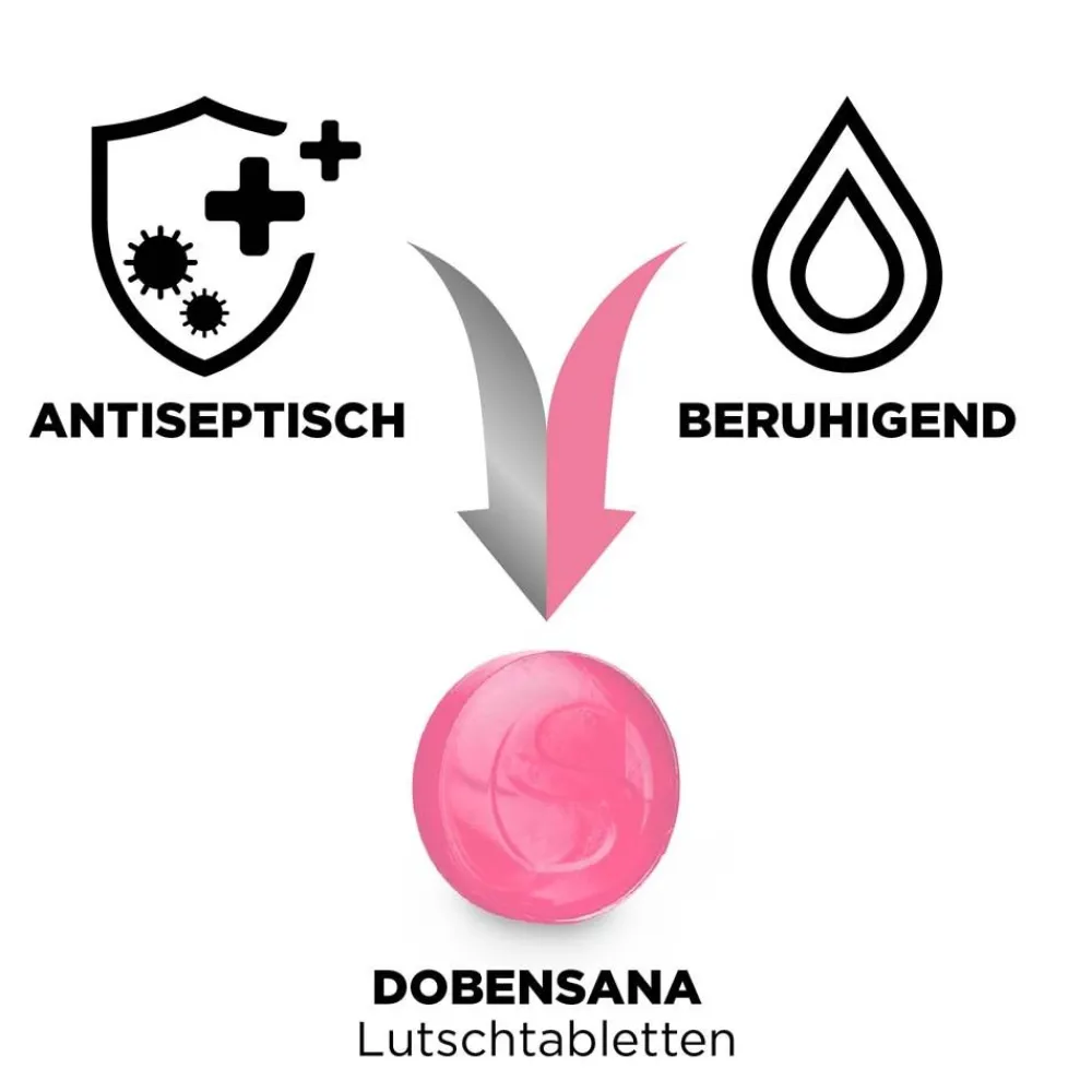 Dobensana® Junior Lutschtabletten Erdbeergeschmack bei ersten Anzeichen von Halsschmerzen| Hot