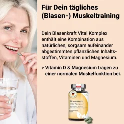 DocVital® Blasenkraft | Blase Tabletten mit Kürbiskern, Schachtelhalm, Leinsamen, Hopfen & Vitaminen| Online