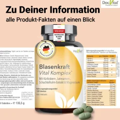 DocVital® Blasenkraft | Blase Tabletten mit Kürbiskern, Schachtelhalm, Leinsamen, Hopfen & Vitaminen><noscript><img width=