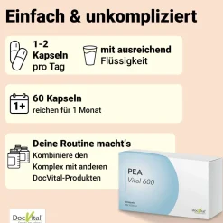 DocVital - PEA Vital 600 (Palmitoylethanolamid) Kapseln><noscript><img width=