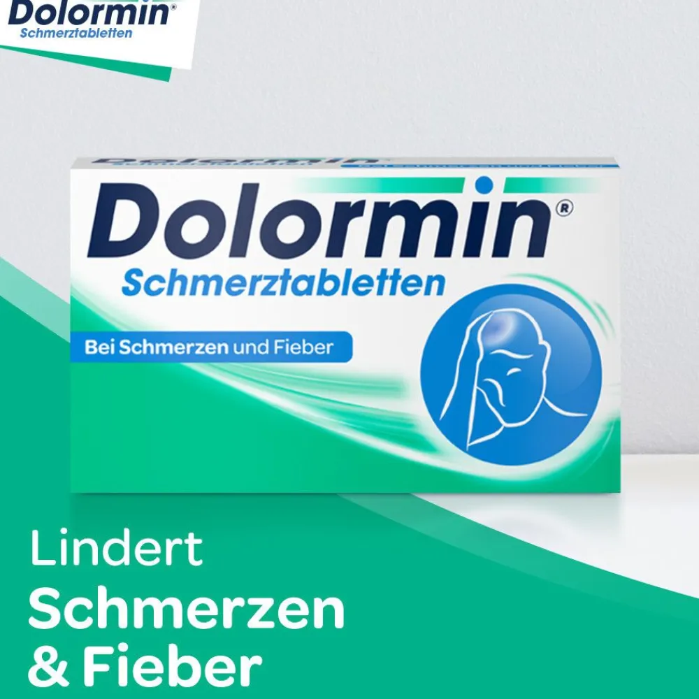Schmerztabletten mit 200 mg Ibuprofen bei Schmerzen und Fieber|Dolormin Hot