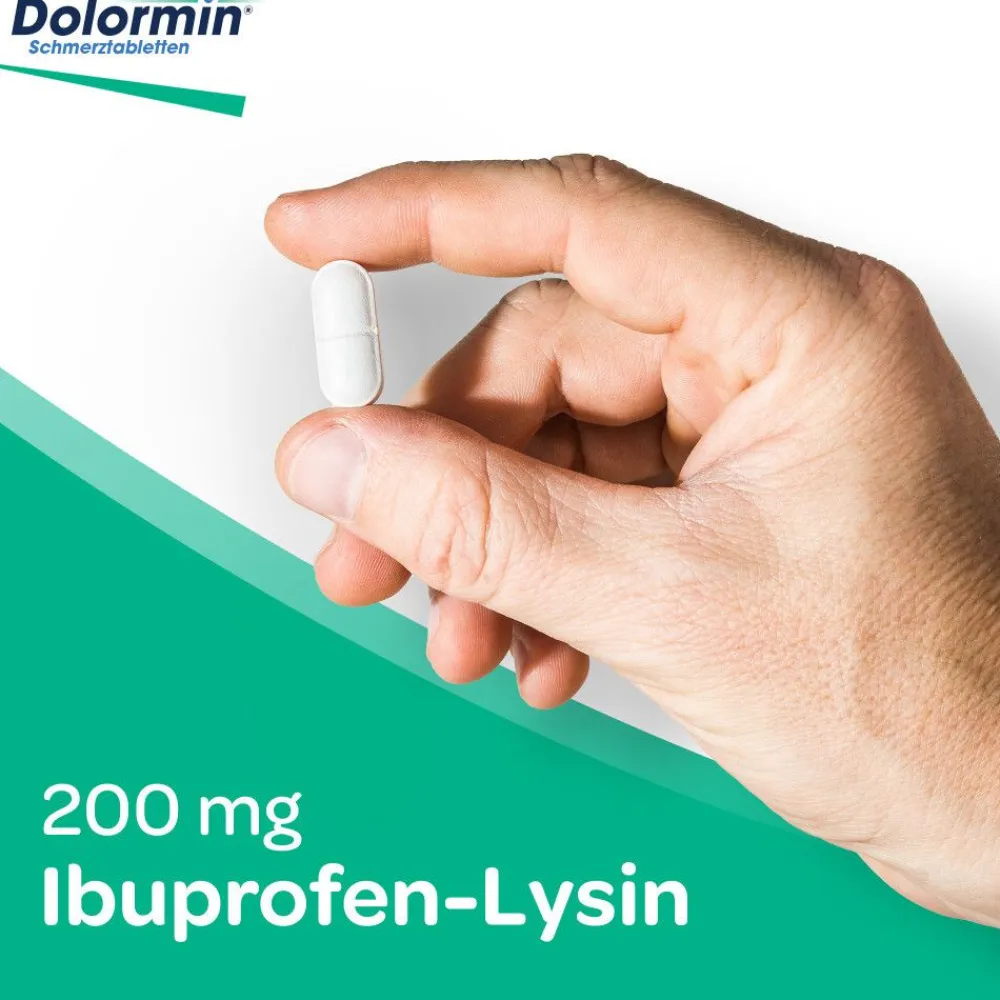 Schmerztabletten mit 200 mg Ibuprofen bei Schmerzen und Fieber|Dolormin Hot
