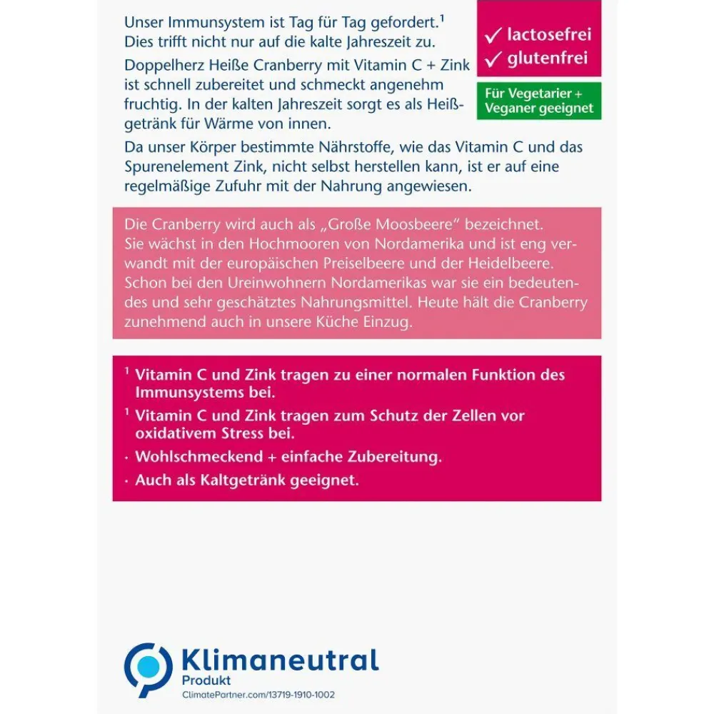 ® aktiv Heiße Cranberry mit Vitamin C + Zink>Doppelherz Sale