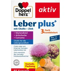® aktiv Leber plus mit Cholin + Zink>Doppelherz Hot