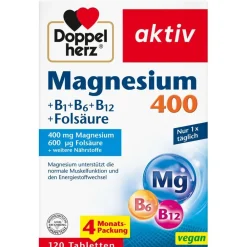 ® aktiv Magnesium 400 + B1 + B6 + B12 + Folsäure Tabletten - Jetzt 20% mit dem Code 20 sparen*|Doppelherz Clearance