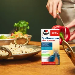 ® aktiv Sodbrennen akut + protect>Doppelherz Hot