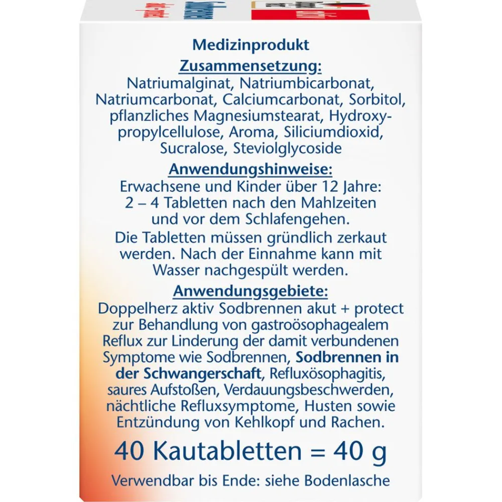 ® aktiv Sodbrennen akut + protect>Doppelherz Hot