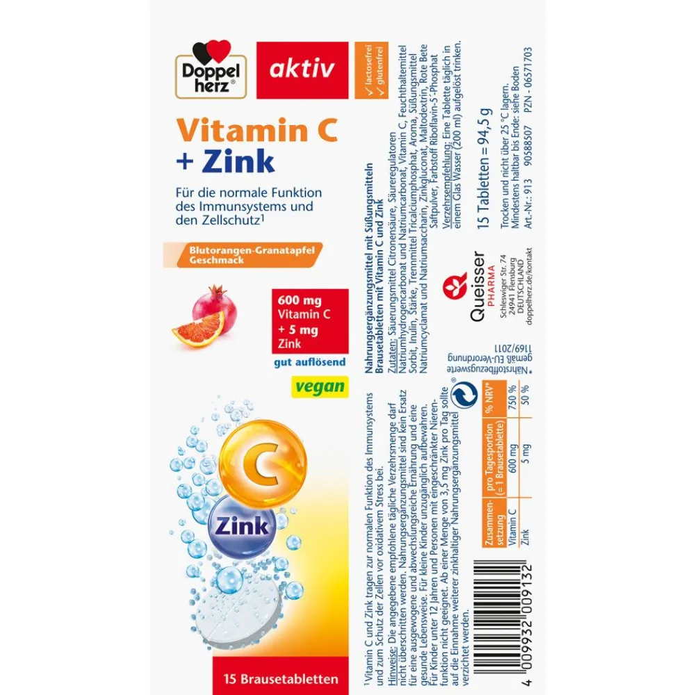 ® aktiv Vitamin C + Zink Brausetabletten|Doppelherz Outlet