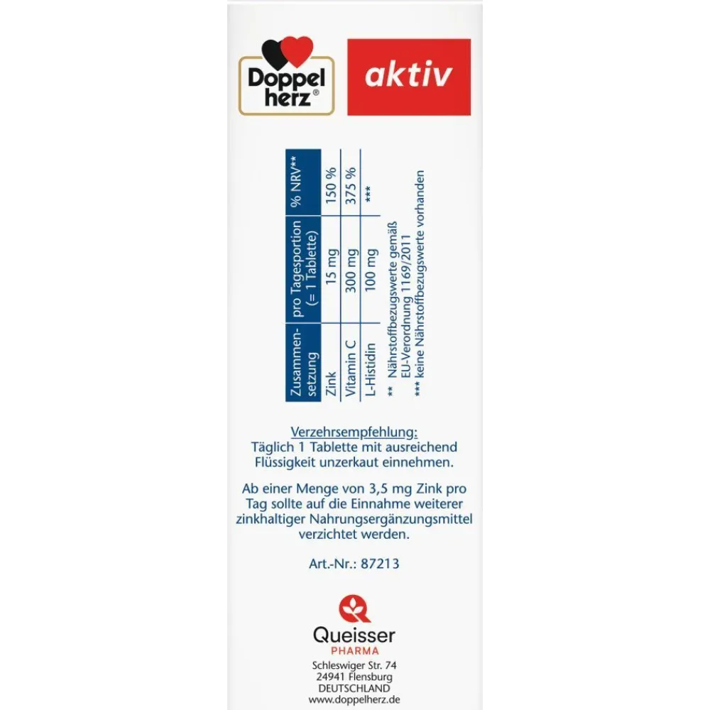 ® aktiv Zink + Histidin + Vitamin C|Doppelherz Outlet