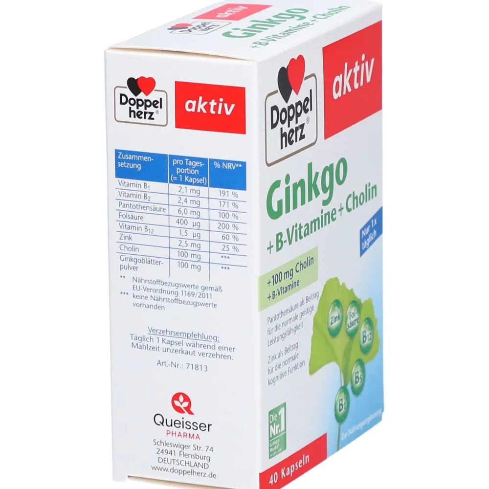 Ⓡ Ginkgo + B-Vitamine + Cholin>Doppelherz Clearance