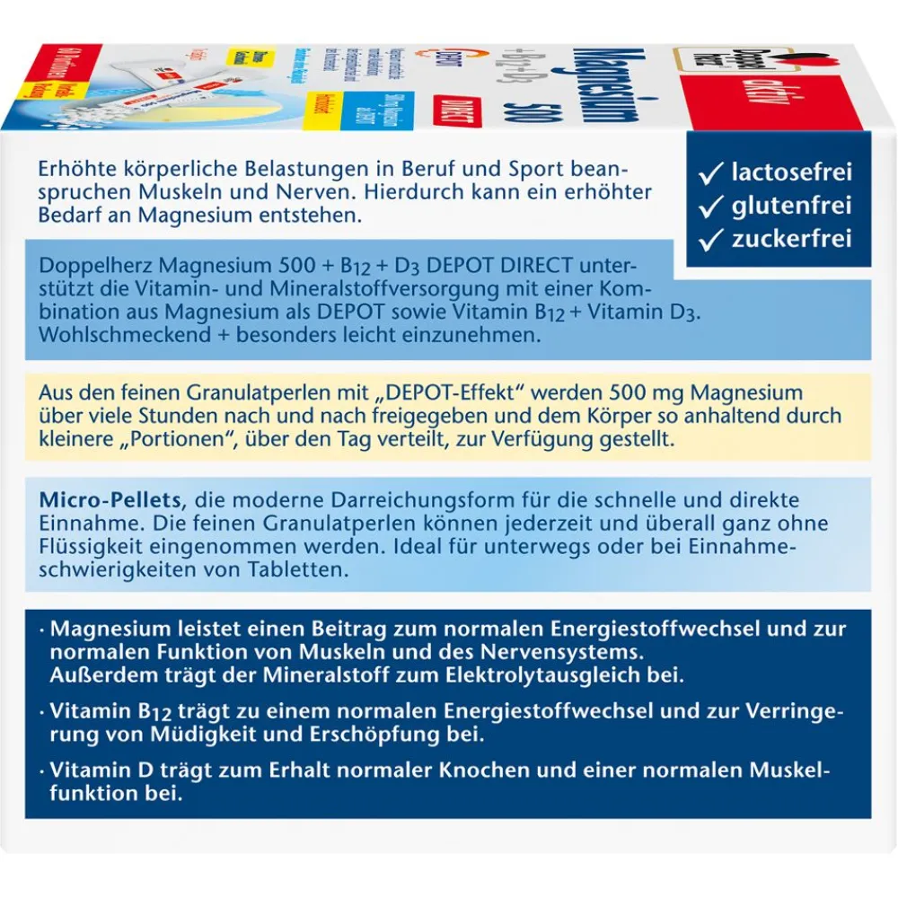 ® Magnesium 500 +B12 + D3 Direct Depot>Doppelherz Discount