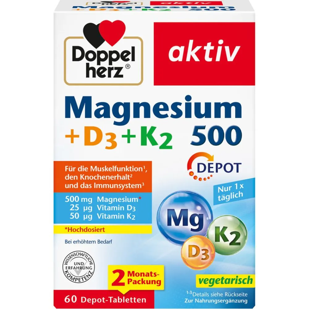 ® Magnesium + D3 + K2 500|Doppelherz Clearance