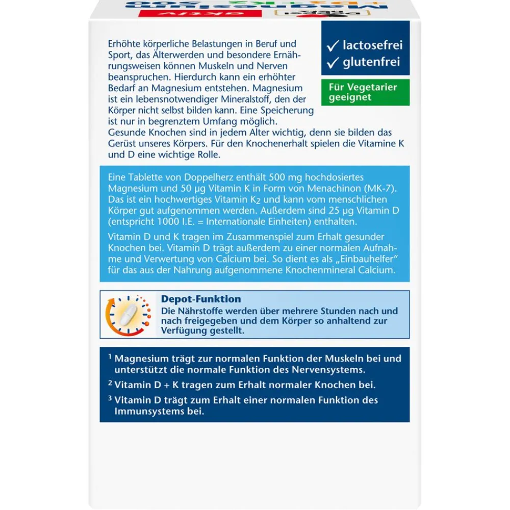 ® Magnesium + D3 + K2 500|Doppelherz Clearance