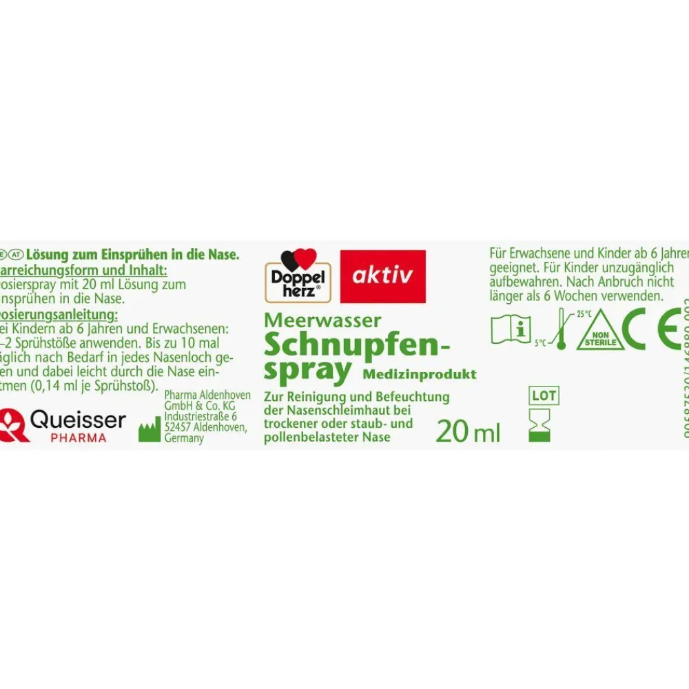 ® Meerwasser Schnupfenspray|Doppelherz Hot