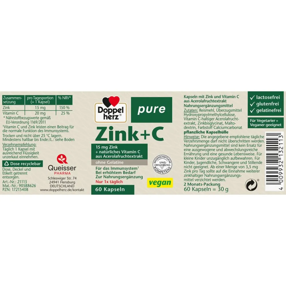 ® pure Zink + C>Doppelherz Clearance