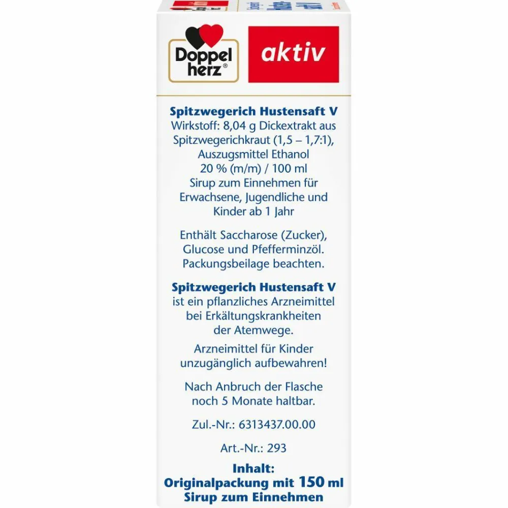 ® Spitzwegerich Hustensaft V|Doppelherz Discount