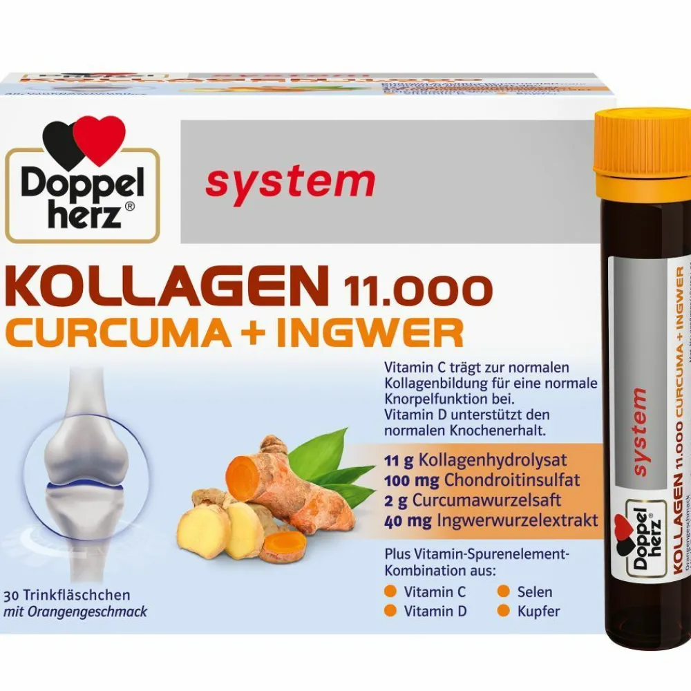 ® system KOLLAGEN 11.000 CURCUMA + INGWER>Doppelherz New