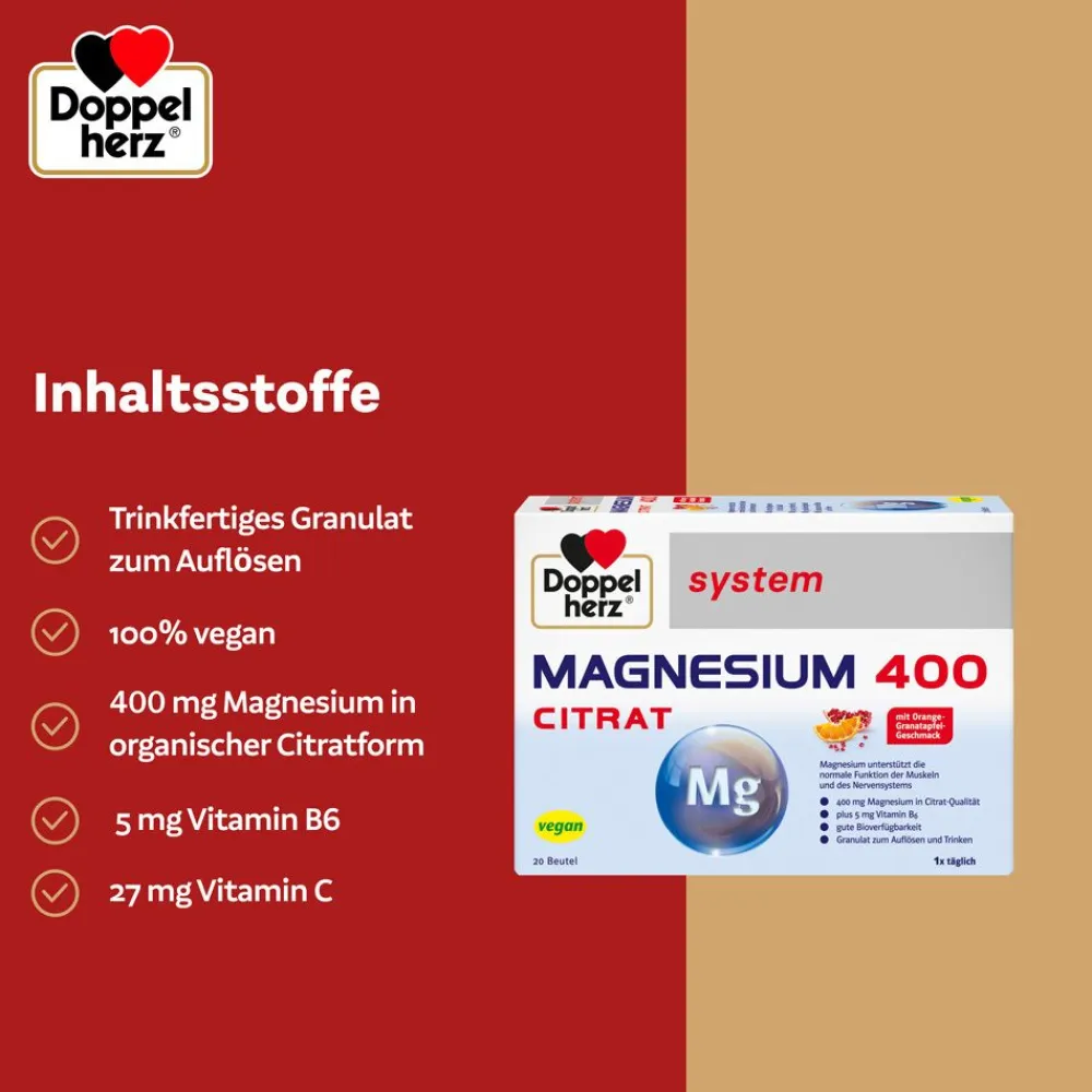 ® system MAGNESIUM 400 CITRAT|Doppelherz Sale