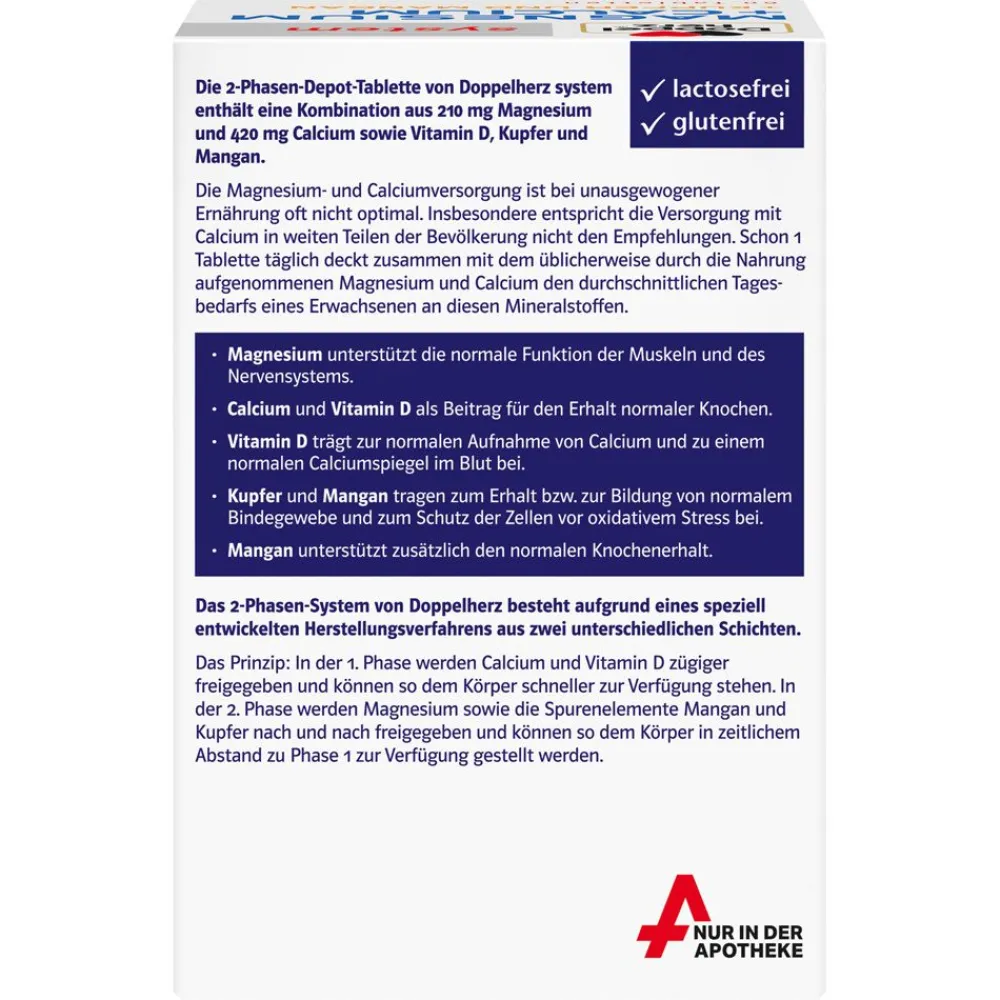 ® system MAGNESIUM + CALCIUM + KUPFER UND MANGAN>Doppelherz Hot