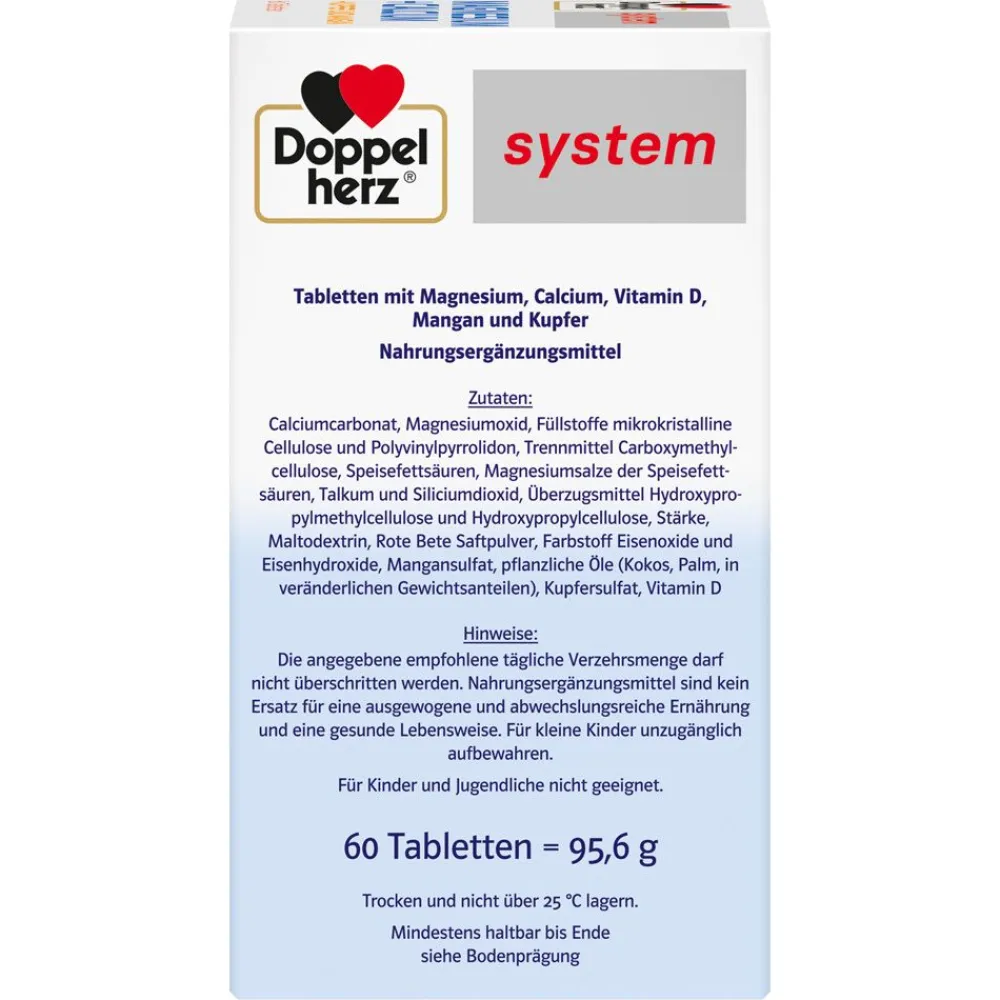 ® system MAGNESIUM + CALCIUM + KUPFER UND MANGAN>Doppelherz Hot
